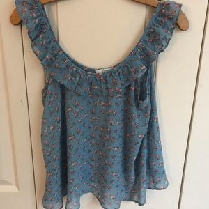 Floral chiffon tank top